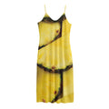 Pineapple Slices Print Jersey Midi Cami Dress