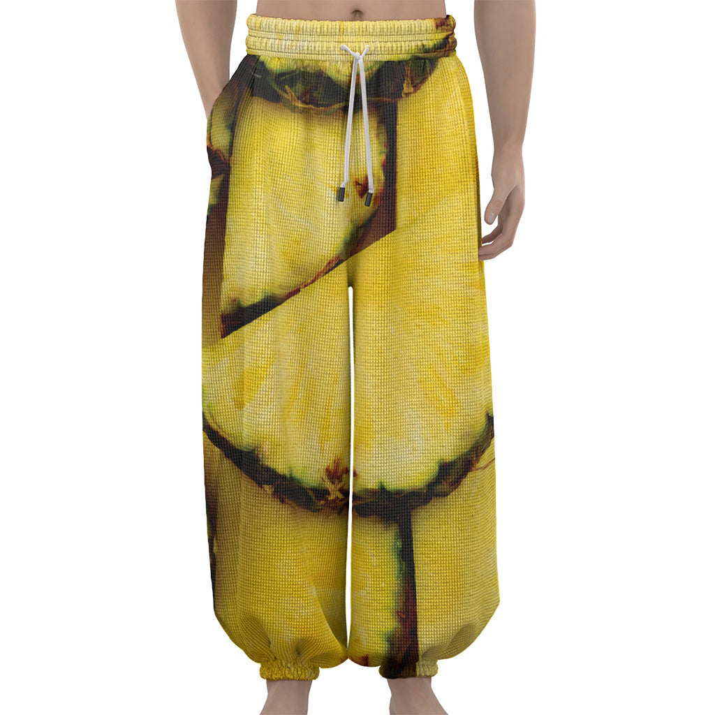 Pineapple Slices Print Lantern Pants