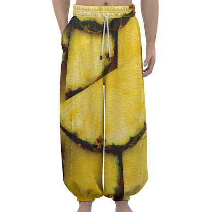 Pineapple Slices Print Lantern Pants