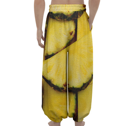 Pineapple Slices Print Lantern Pants