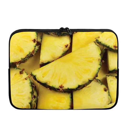 Pineapple Slices Print Laptop Sleeve