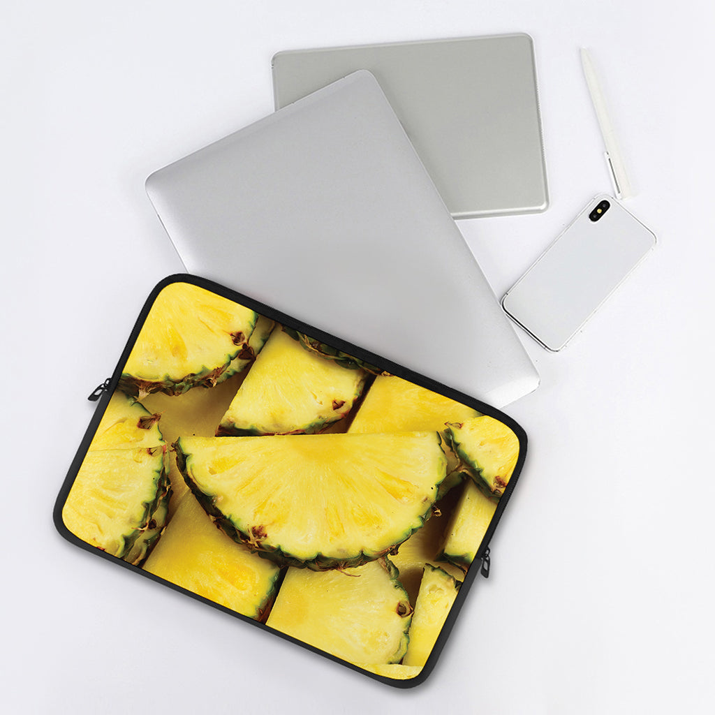 Pineapple Slices Print Laptop Sleeve