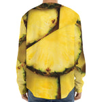 Pineapple Slices Print Long Sleeve Baseball Jersey