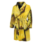 Pineapple Slices Print Men's Bathrobe