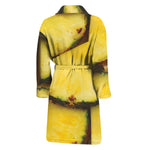 Pineapple Slices Print Men's Bathrobe