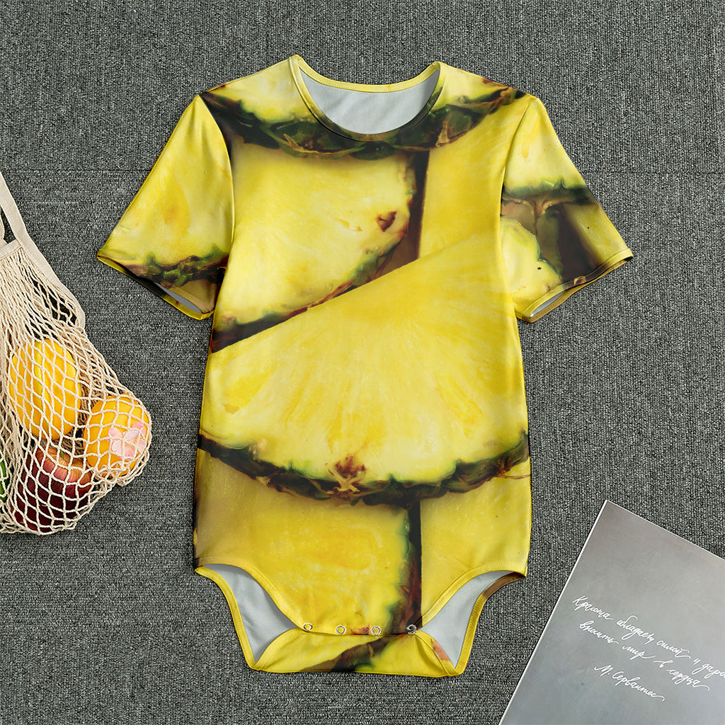 Pineapple Slices Print Men's Bodysuit
