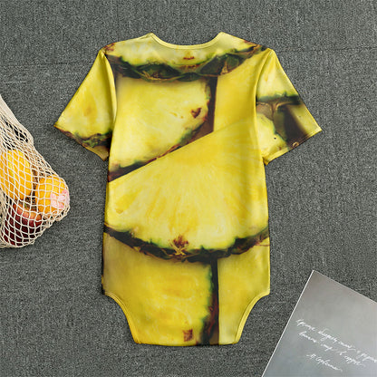 Pineapple Slices Print Men's Bodysuit