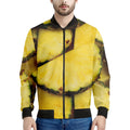 Pineapple Slices Print Men's Bomber Jacket