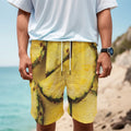 Pineapple Slices Print Men's Cargo Shorts