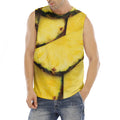 Pineapple Slices Print Men's Fitness Tank Top