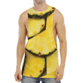 Pineapple Slices Print Men's Muscle Tank Top