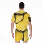 Pineapple Slices Print Men's Rompers