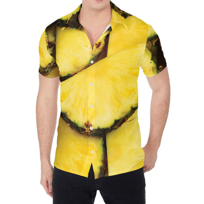 Pineapple Slices Print Men's Shirt