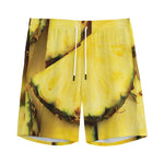 Pineapple Slices Print Men's Sports Shorts