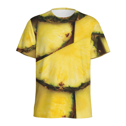 Pineapple Slices Print Men's Sports T-Shirt