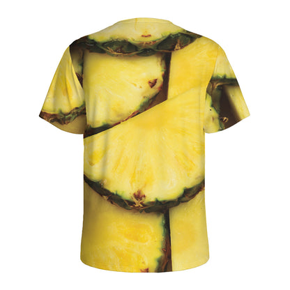 Pineapple Slices Print Men's Sports T-Shirt