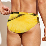 Pineapple Slices Print Men's Swim Briefs
