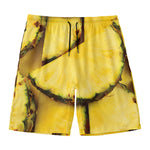 Pineapple Slices Print Men's Swim Trunks