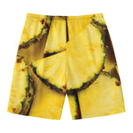 Pineapple Slices Print Men's Swim Trunks
