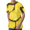 Pineapple Slices Print Men's Velvet T-Shirt