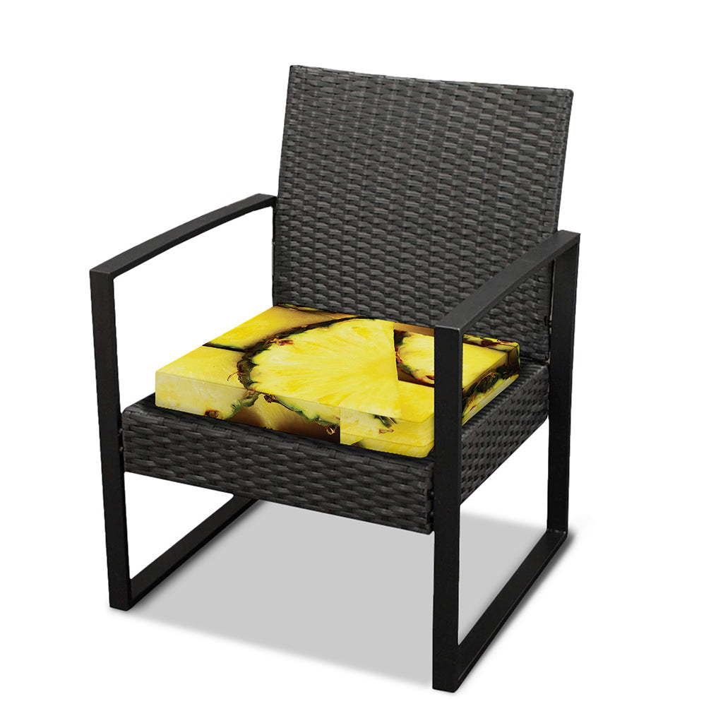 Pineapple Slices Print Outdoor Seat Cushion Cover