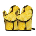 Pineapple Slices Print Oven Mitts