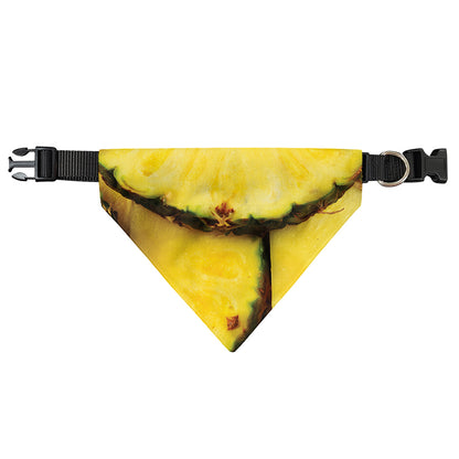 Pineapple Slices Print Over The Collar Dog Bandana