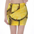 Pineapple Slices Print Pencil Mini Skirt