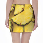 Pineapple Slices Print Pencil Mini Skirt