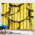 Pineapple Slices Print Pencil Pleat Curtains