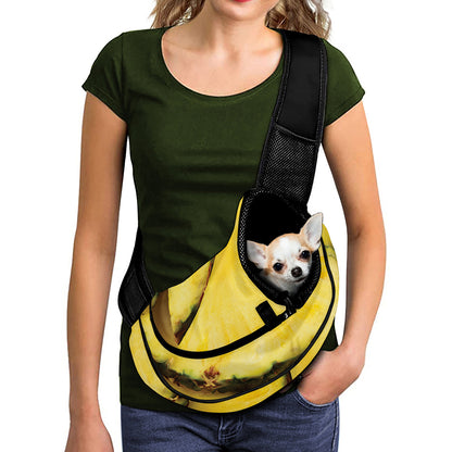 Pineapple Slices Print Pet Sling Carrier