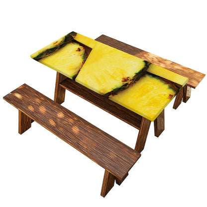 Pineapple Slices Print Picnic Table Cover