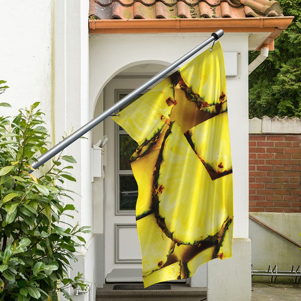 Pineapple Slices Print Polyester Flag
