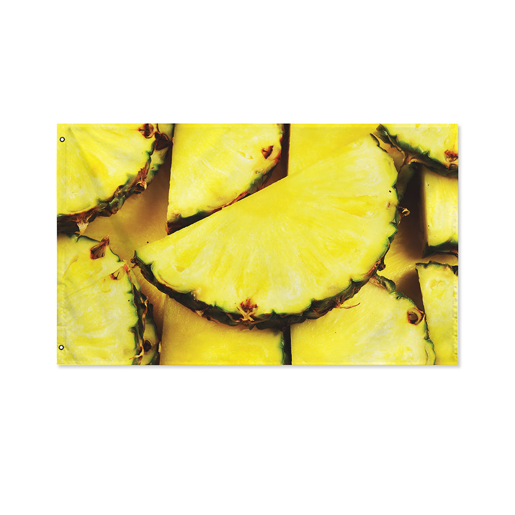 Pineapple Slices Print Polyester Flag