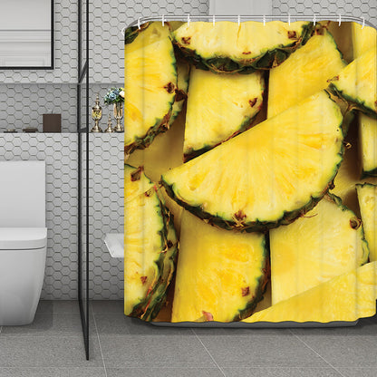 Pineapple Slices Print Polyester Shower Curtain