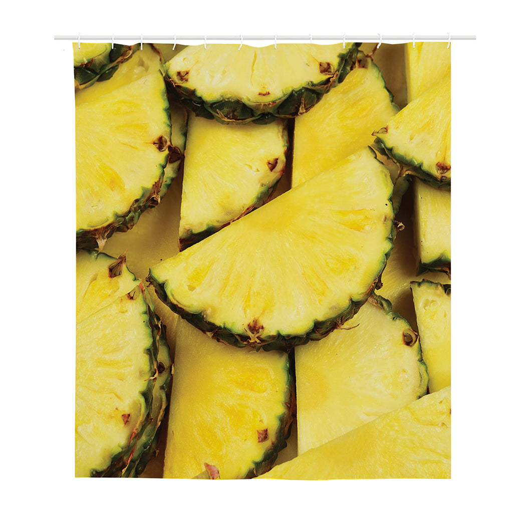 Pineapple Slices Print Polyester Shower Curtain