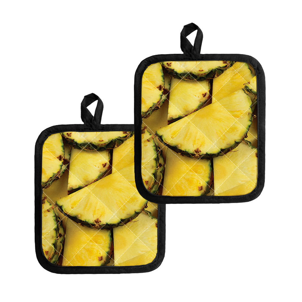 Pineapple Slices Print Pot Holders