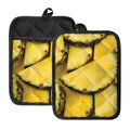 Pineapple Slices Print Pot Holders With Pocket