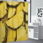 Pineapple Slices Print Premium Shower Curtain