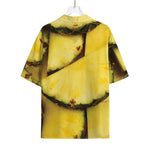 Pineapple Slices Print Rayon Hawaiian Shirt