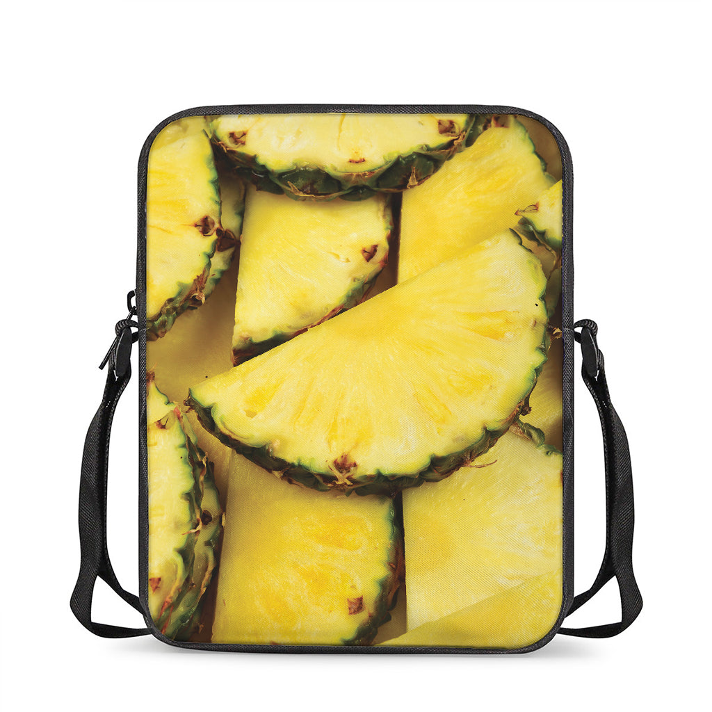 Pineapple Slices Print Rectangular Crossbody Bag