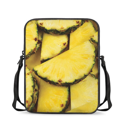Pineapple Slices Print Rectangular Crossbody Bag
