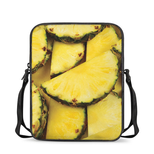 Pineapple Slices Print Rectangular Crossbody Bag