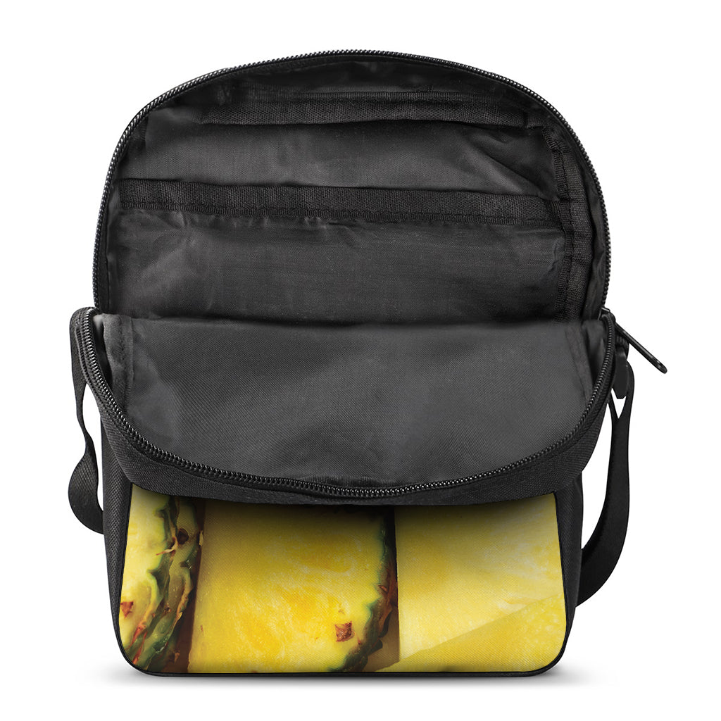 Pineapple Slices Print Rectangular Crossbody Bag