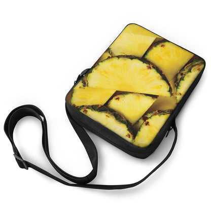 Pineapple Slices Print Rectangular Crossbody Bag