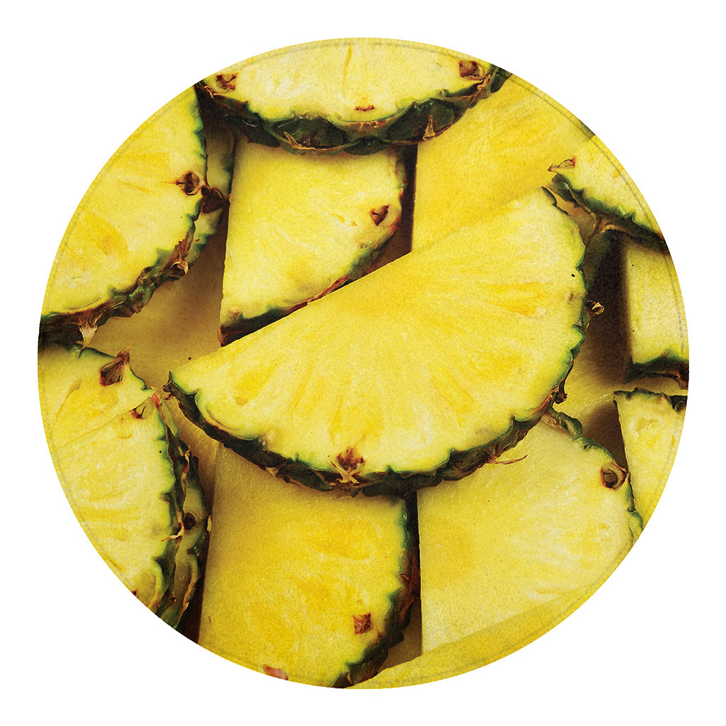 Pineapple Slices Print Round Blanket