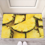 Pineapple Slices Print Rubber Doormat