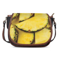 Pineapple Slices Print Saddle Bag
