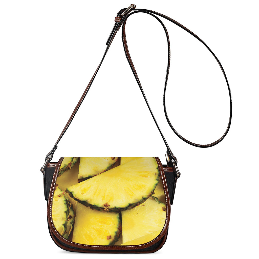 Pineapple Slices Print Saddle Bag
