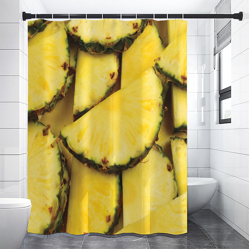 Pineapple Slices Print Shower Curtain